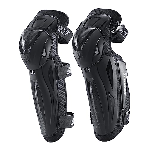 SCOYCO 2pcs Motorcycle Knee Shin Guard Pads 3 Sections Adjustable Knee Cap Pads Protector Armor CE Level 2 Long Leg Sleeve Protective Gear for Motocross Cycling Racing - Image 1