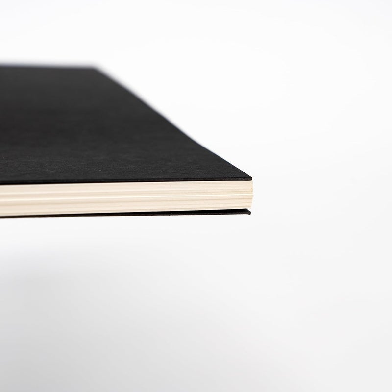 DSTELIN 9 inch x 6 inch 100GSM Blank Spiral Notebook 3Pack Soft Cover Sketch book 160 Pages  80 Sheets Black  - Image 5