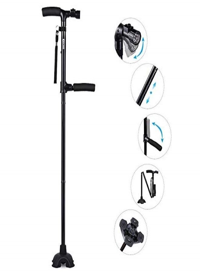 FOLDABLE WALKING CANE/STICK WITH LED LIGHTS