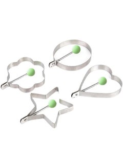 Generic Stainless Steel Fried Egg Mold Artifact Fried Egg DIY Model Fried Egg Fried Egg Heart-shaped Poached Egg Rice Ball Abrasives Set-Specifications:plum Blossom  - Image 5