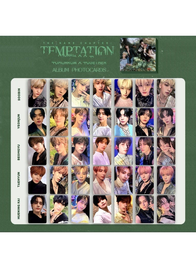 NIBEMINENT 5 Pcs Kpop TXT TEMPTATION Lomo Cards Card For Fans Collection Gifts - Image 2