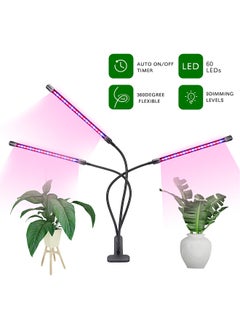 Generic 30W 60 LEDs Grow Light with Blue Red Light Bulbs, Full Spectrum Adjustable Gooseneck Plant Growing Lamps, 3/9/12H Timer, 9 Brightness Levels, for Indoor Plant Seedlings  - Image 4