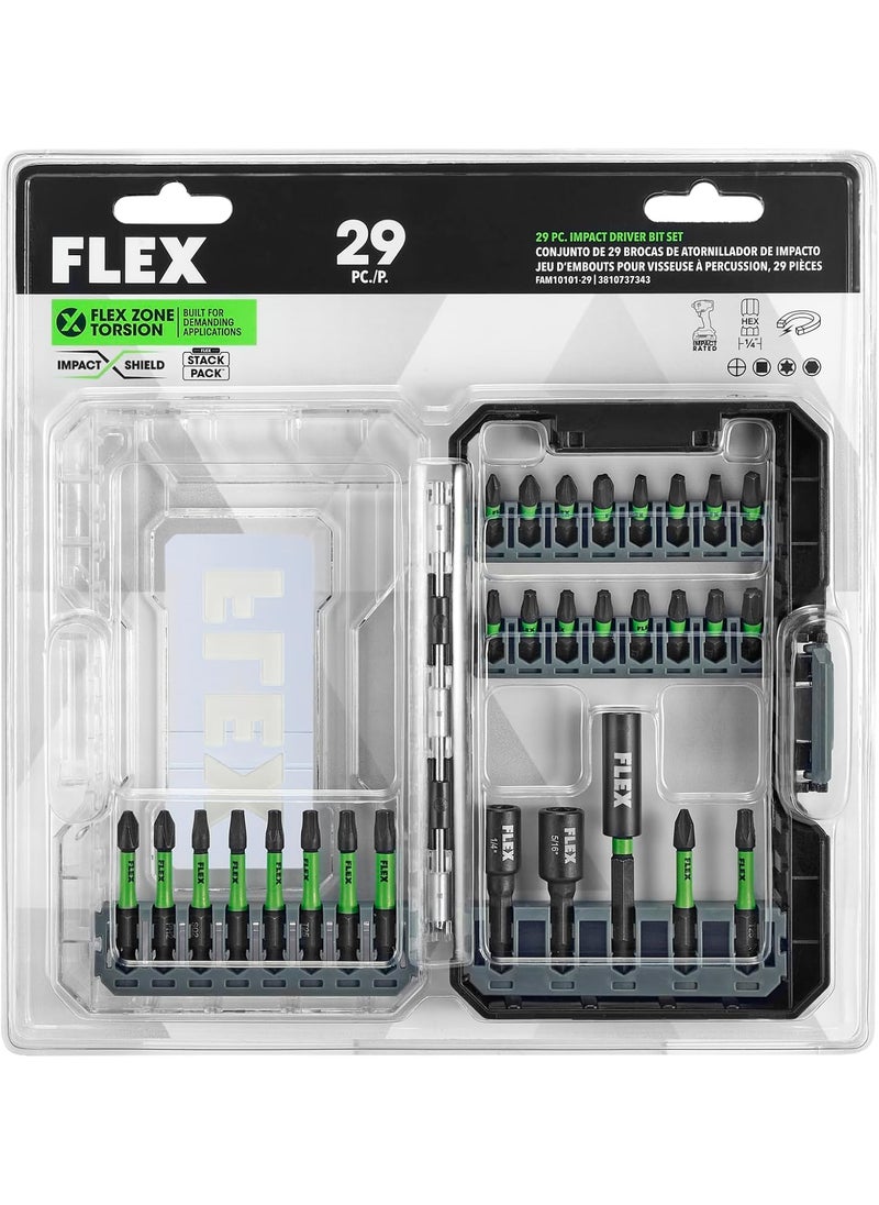 FLEX FLEX STACK PACK 29Piece Impact Driver Bit Set  FAM1010129  - Image 5