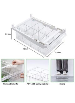 HomarKet Fridge Drawer Organizer with 8 Adjustable Storage Compartment  - Image 3
