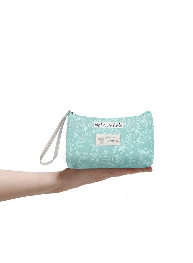 NFI essentials Print Makeup Pouches for Women Small Stylish Pouch for Makeup Accessories Travel Pouch Cosmetic Pouches Toiletry Bag for Women Light Blue, Dark Blue & Pink - Image 5