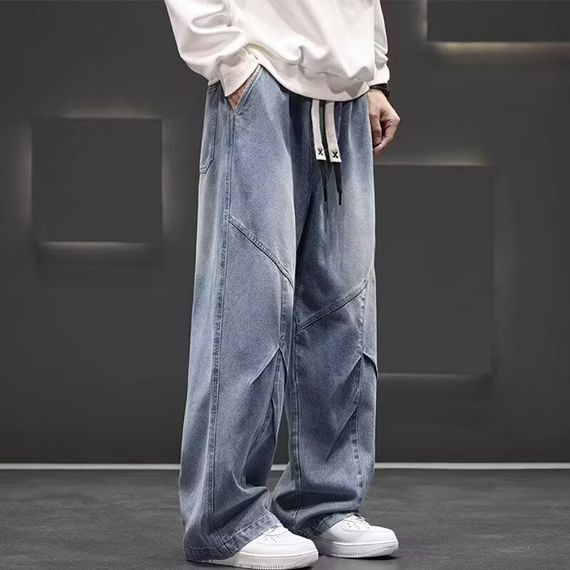 Unisex Classic Denim Jeans Loose Fit Daily Outdoor Wear - Image 4