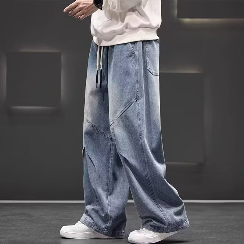 Unisex Classic Denim Jeans Loose Fit Daily Outdoor Wear - Image 2