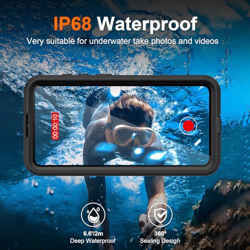 GOLDJU for Samsung Galaxy S26 Plus Case Waterproof, S26 Plus Case with Built-in Screen & Lens Protector, Shockproof Full Body Protection Phone Case, Compatible with MagSafe/Wireless Charging, Black - Image 3