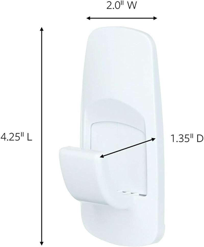 كوماند خطاف كبير جدًا من نوع “Command Jumbo Large Hook” مزود بشرائط، يمكنه تحمل وزن 3.4 كيلوغرام لكل خطاف؛ لون أبيض؛ مثالي للتنظيم والزينة؛ خالٍ من الأضرار أثناء التعليق؛ العبوة تحتوي على 1 خطاف و4 شرائط. - Image 1