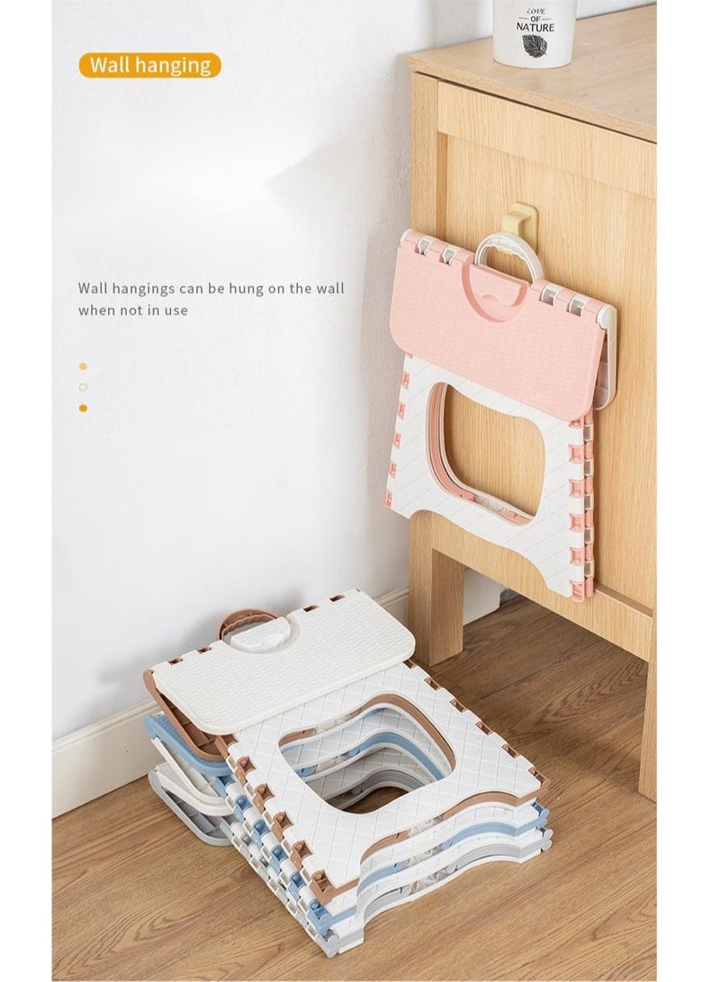 Portable Home Outdoor Folding Stool, Blue - Image 3