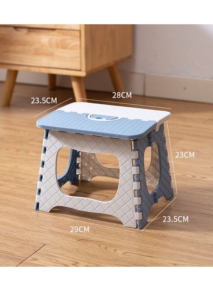 Portable Home Outdoor Folding Stool, Blue - Image 1