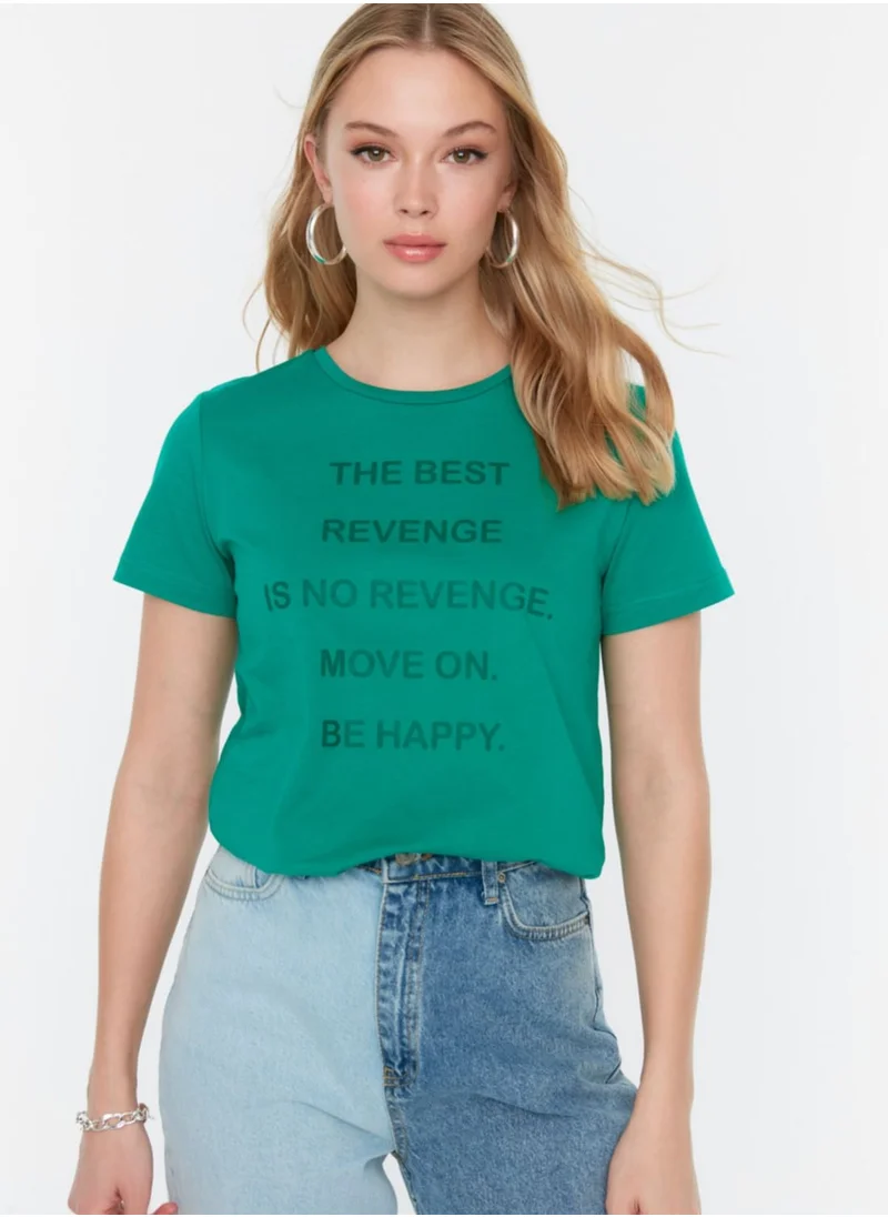 trendyol Crew Neck Graphic T-Shirt
