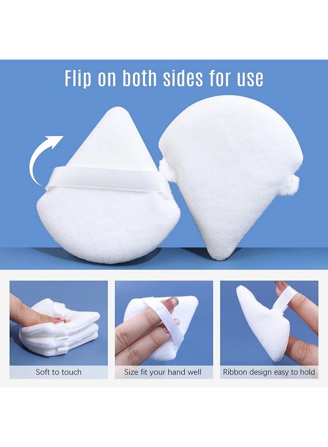 Keli Triangle Powder Puff Soft Plush Powder Puff For Loose Powder & Liquid Cosmetic Makeup Foundation Puff Makeup Tool (3Pcs Triangle Puff With 3Pcs Makeup Blender) - Image 4
