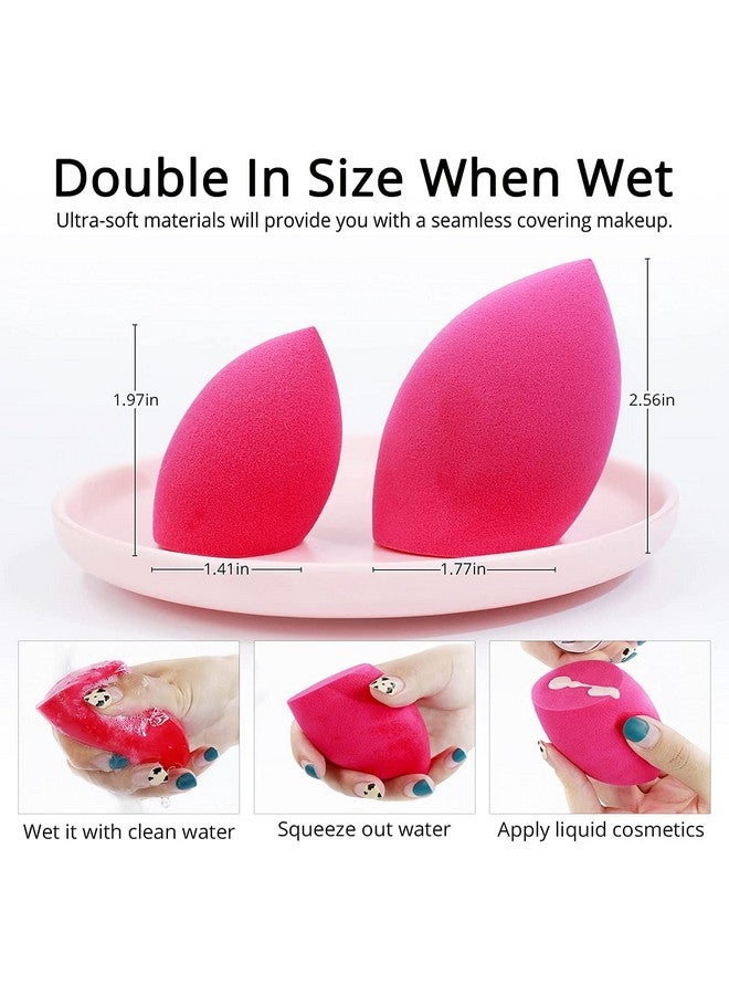 Keli Triangle Powder Puff Soft Plush Powder Puff For Loose Powder & Liquid Cosmetic Makeup Foundation Puff Makeup Tool (3Pcs Triangle Puff With 3Pcs Makeup Blender) - Image 3