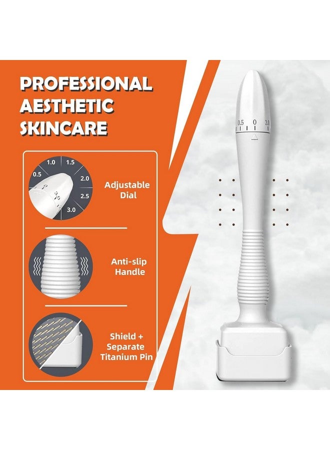 FI FIDROXIMPERIA Premium Derma Stamp 140 Titanium Adjustable Microneedling Derma Stamp - Microneedle Derma Roller For Face Body, Hair Beard Growth, Derma Pen Skin Care Tool For Unisex Home Use - Image 5