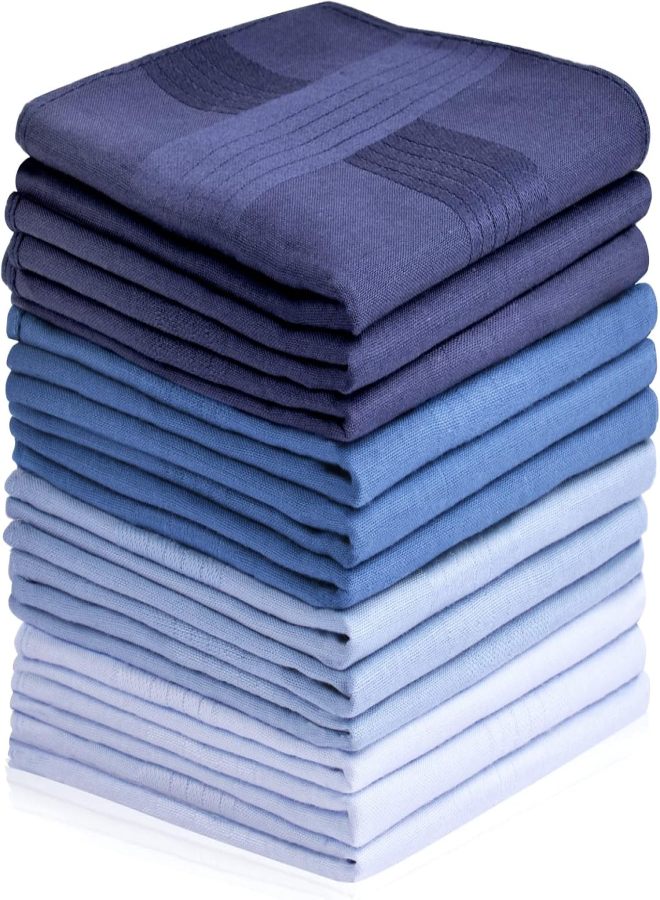 Men's Handkerchiefs Handbags Handkerchiefs Business and Informal Set, Cotton Handkerchief Handkerchiefs and Soft Men's Suit, Cloth Handkerchiefs Gift for Men - Image 1