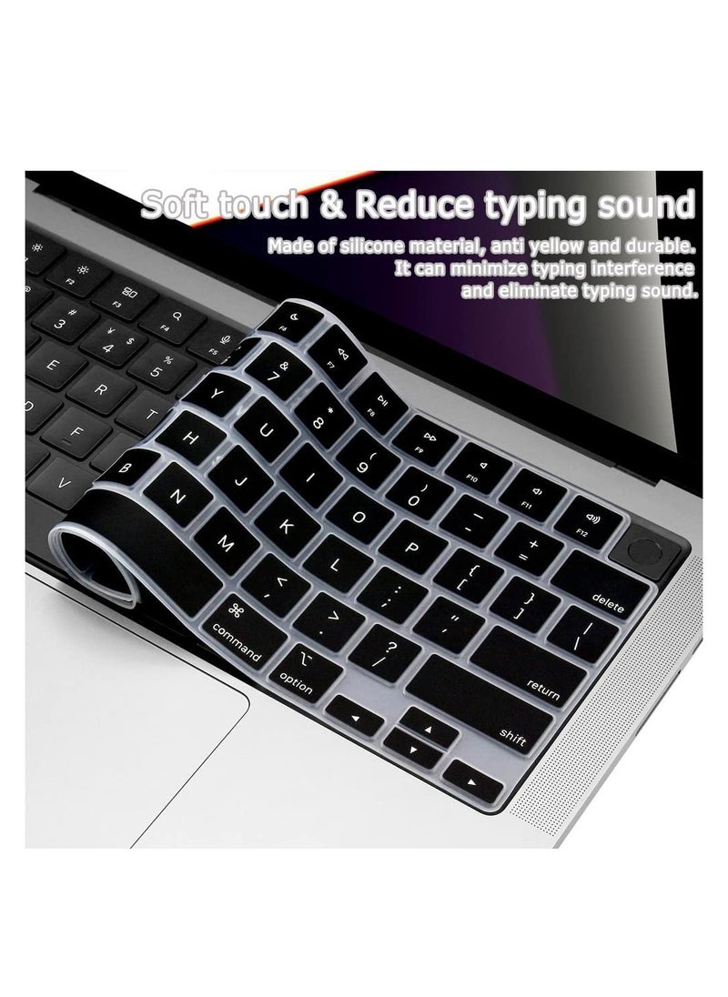 Generic 3 in 1 Bundle Case Compatible for MacBook Pro 14" 2021 -2024(M1/M2/M3/M4 Chip) A3112 /A3185/A3401/A2442/A2779/A2918/A2992, Protective Hard Shell Cover& Keyboard Skin & Screen Protector for MacBook Pro 14 Inch , Matte Blac  - Image 5