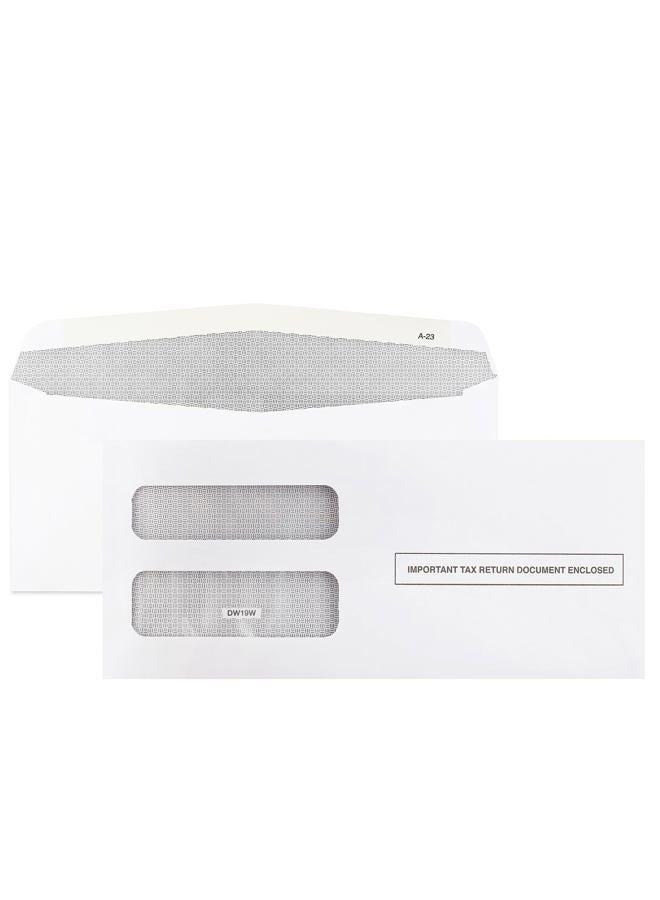 Dutymark 1099 NEC Tax Form Envelopes, Designed for Printed 1099 NEC Forms, Gum Seal, Double-Window, Security Tinted, 100 Pack - Image 1