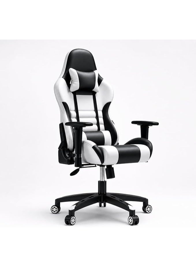 Ergonomic Gaming Chair with 4D Adjustable Armrests, 360 Degree Swivel Design, Comfortable Seating for Gaming, Work and Study Sessions
