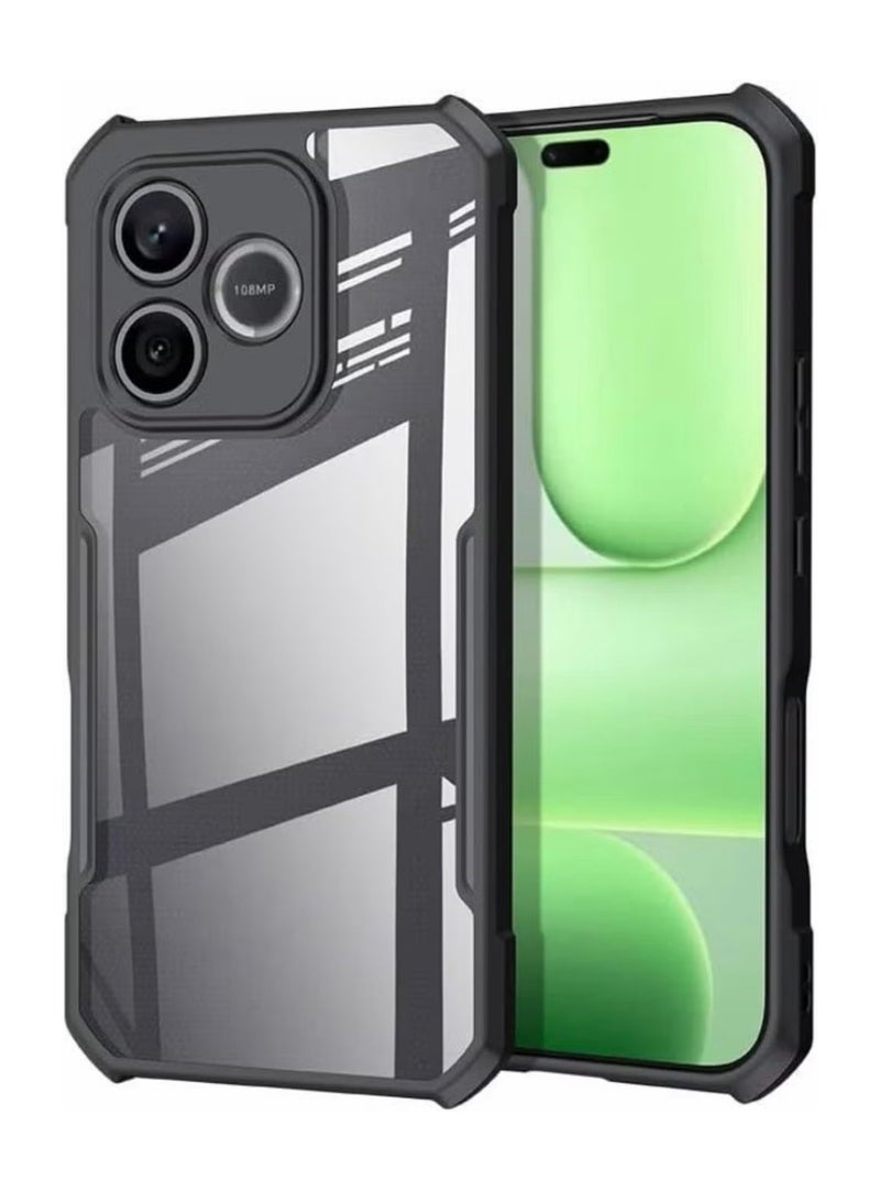 Xundo Clear Case for Honor 600 Lite | Premium Rugged | Durable Shock-absorbing Frame | Black Border | Thermoplastic Polyurethane | Airbag Anti-drop Protection - Clear - Image 1