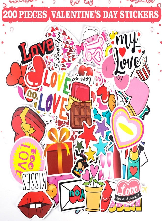 Kolewo4ever 400 Pieces Valentines Day Gifts Set:200 Pieces Valentine Slap Bracelets Lovely Heart Slap Bracelets 200 Pieces Valentine Stickers for Party Supplies - Image 3