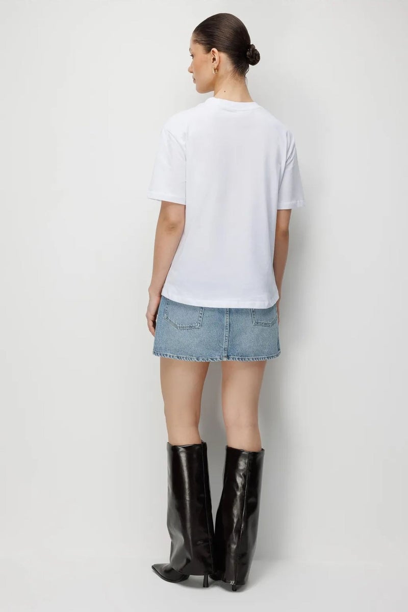 MIXRAY Oversized Ribbed Crew Neck T-Shirt - Image 4