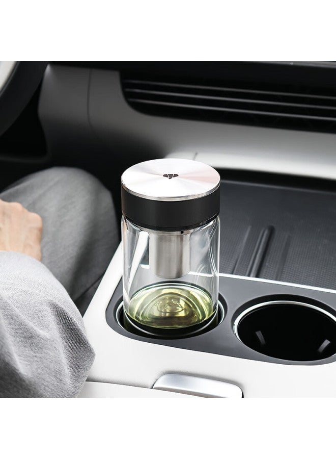 Wanxiang Single-layer Glass Water Cup Large Capacity Student Portable Tea Cup Fashionable Car Travel Tea Mug For Couples - Image 3