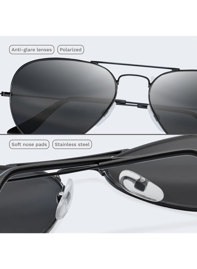 Chixing Sunglasses for Men Women Aviator Polarized Metal Mirror UV 400 Lens Protection - Image 4