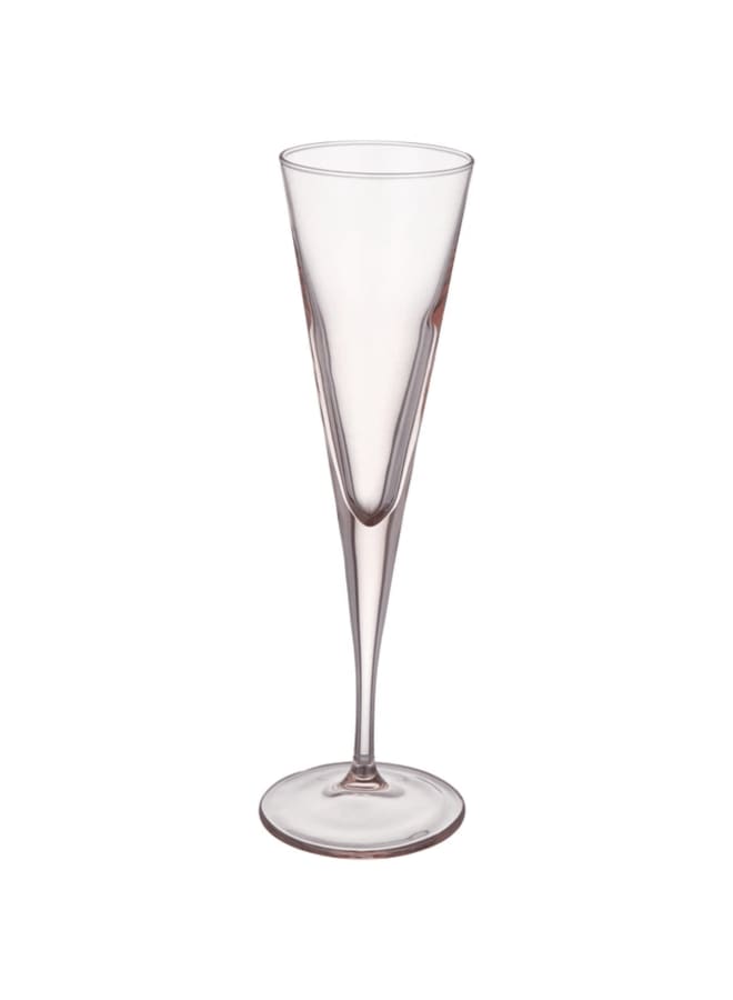 Pasabahce V-Line Champagne Flute Glass Set 6 Pieces - Pink, 200 pink 100ml - Image 2