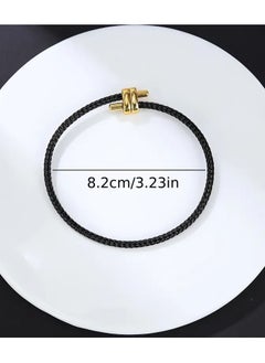 Home Clearance Sale 1pc Fashionable Adjustable Men's Bracelet, 304 Stainless Steel Wire Rope with Infinity Clasp, No Magnetic, Pendant-Free Design, Rope Bracelet  - Image 5