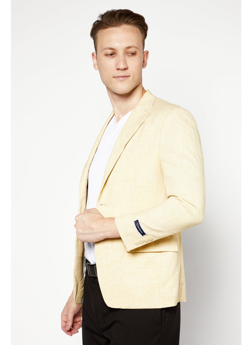 Club Room - Men Classic Fit Solid Blazer, Yellow - Image 1