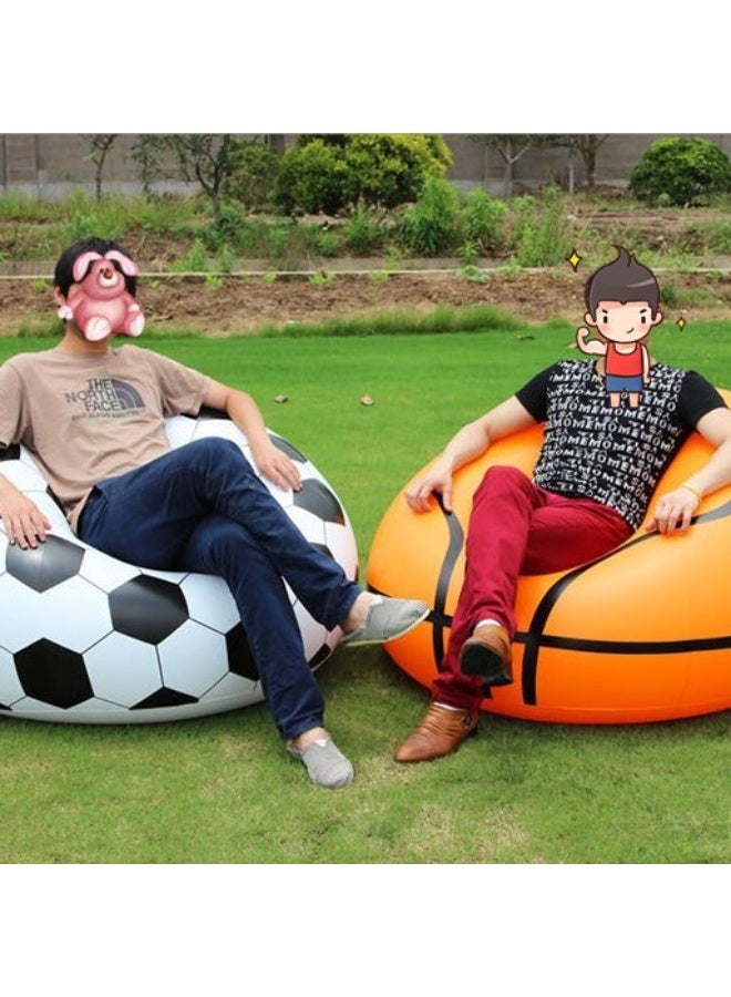 Inflatable football sofa, inflatable sofa for living room and bedroom, inflatable lazy sofa, camping lounge chair, portable and easy to store - Image 2