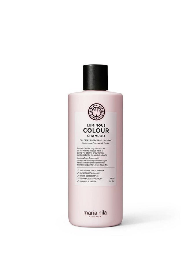 Maria Nila Luminous Color Shampoo 11.8 Fl Oz / 350 Ml Reduces Color Loss From Washing Pomegranate Counteracts Dehydration 100% Vegan & Sulfate/Paraben Free  - Image 2