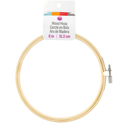 Cousin DIY 6 inch Craft Wood Embroidery Hoop, Brown - Image 4