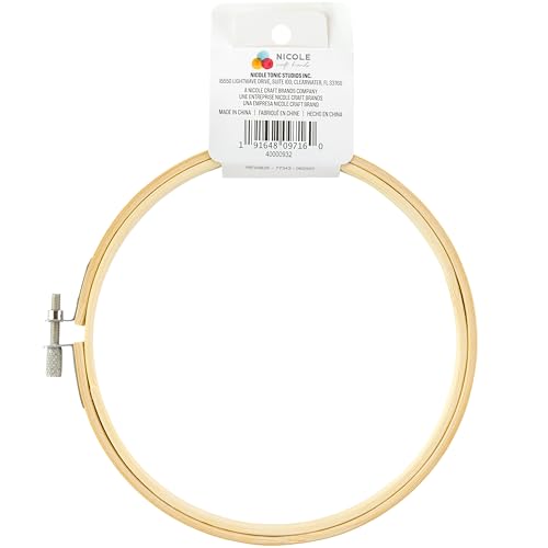 Cousin DIY 6 inch Craft Wood Embroidery Hoop, Brown - Image 3