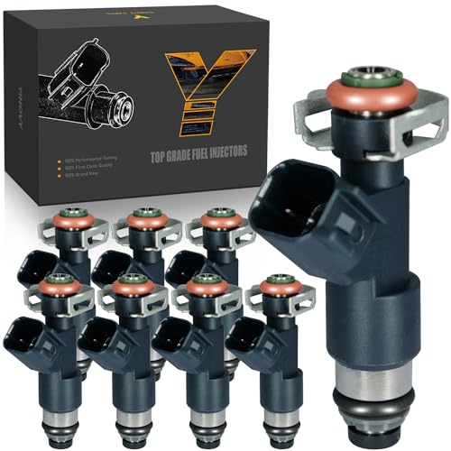 YIHOVY Upgraded Fuel Injectors 12594512 fit for Chevrolet Avalanche Express Silverado Suburban 1500 Tahoe 2007-2009, fit for GMC Savana 1500 Sierra 1500 Yukon 2007-2009, V8 5.3L Flex FJ977 (8) - Image 1