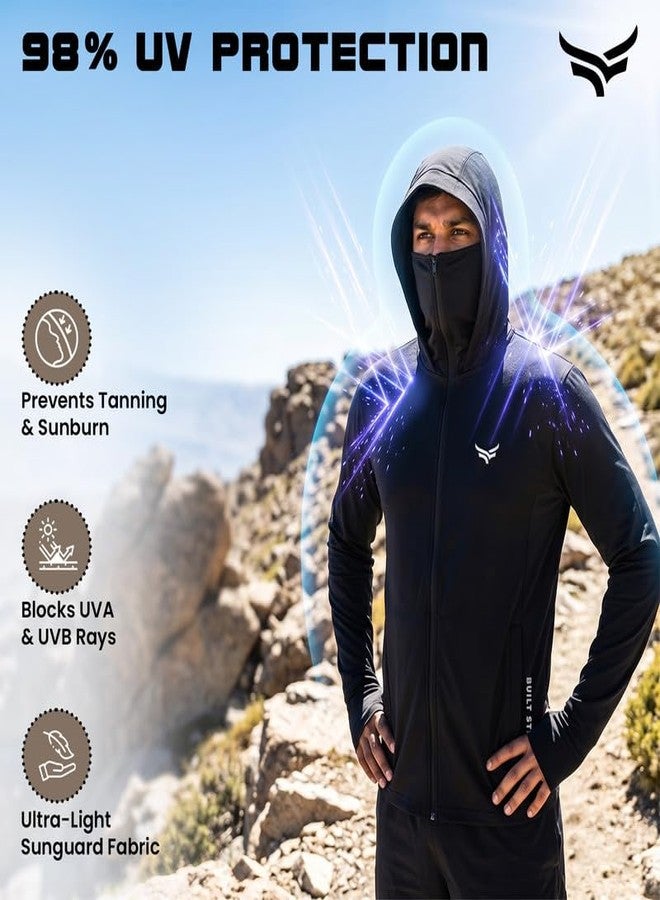 Xtrim Hoodie Jacket with Thumb Holes, M, UPF 50+ UV Protection, Ultra-Light Breathable Sun-Guard Fabric, Anti-Pollution Mask Jacket, Foldable Travel Jacket for Men & Women, Blocks Upto 98% of UV Rays - Image 3