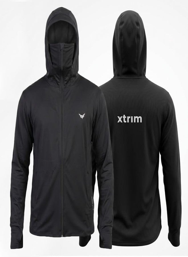 Xtrim Hoodie Jacket with Thumb Holes, M, UPF 50+ UV Protection, Ultra-Light Breathable Sun-Guard Fabric, Anti-Pollution Mask Jacket, Foldable Travel Jacket for Men & Women, Blocks Upto 98% of UV Rays - Image 1