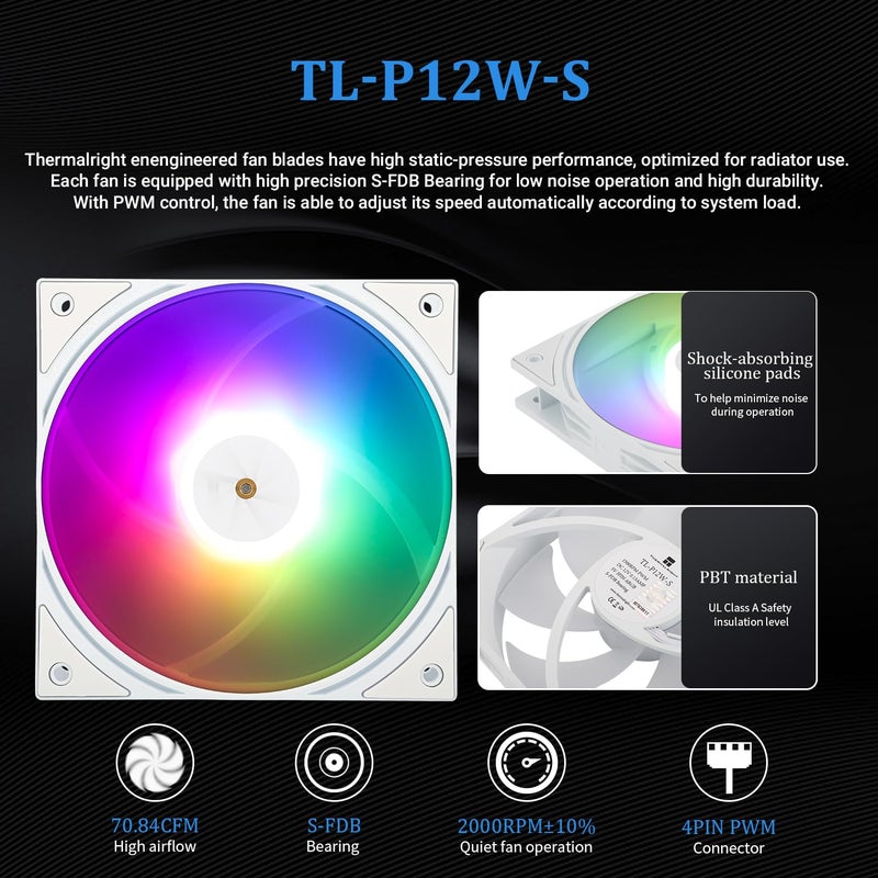 FW PRO 360 ARGB MEW CPU AIO Cooler,IPS LCD Screen with 320 * 320 Resolution,for AM5&Intel 1700/1851,High-Performance 360 Specs Water-Cooled with 2.73in Removable Display - Image 5