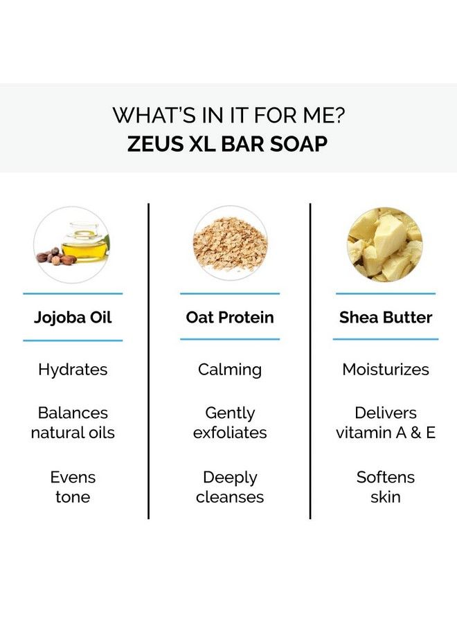 Zeus Bar Soap Natural Body & Face Soap Bar Hydrates Exfoliates & Softens Skin Made In Usa (Verbena Lime) 10 Oz. - Image 4