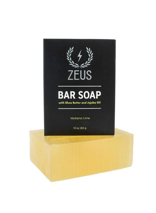 Zeus Bar Soap Natural Body & Face Soap Bar Hydrates Exfoliates & Softens Skin Made In Usa (Verbena Lime) 10 Oz. - Image 1