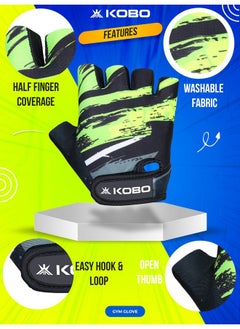 Kobo Kobo WTG-66 Weight Lifting Gym Gloves Hand Protector for Fitness Training  - Image 4