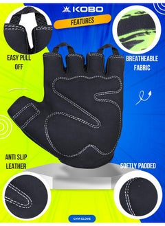 Kobo Kobo WTG-66 Weight Lifting Gym Gloves Hand Protector for Fitness Training  - Image 3