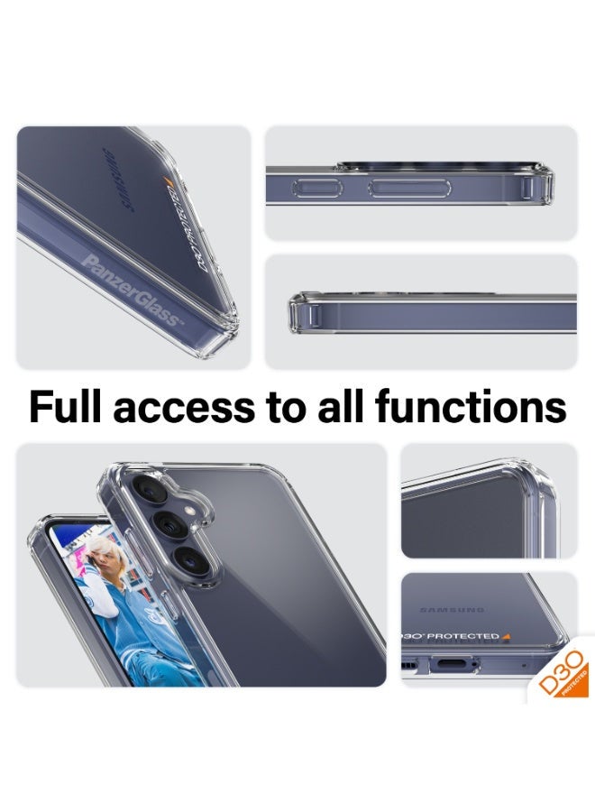 PanzerGlass غطاء بانزر جلاس هارد كيس مع D3O لهاتف سامسونج جالاكسي S24 بلس | حماية من الصدمات والسقوط، مع طلاء مضاد للخدوش ومضاد للاصفرار، نحيف وخفيف الوزن، متوافق مع الشحن اللاسلكي - شفاف - Image 5