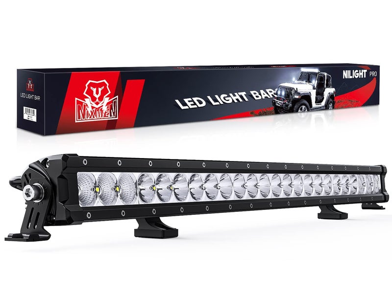 Nilight LED Light Bar 30 Inch 120W Flood Spot Combo Beam 14400LM IP68 Offroad Single Row Slim Driving Lamp for Pickup Truck SUV ATV UTV Boat Jeep - Image 1