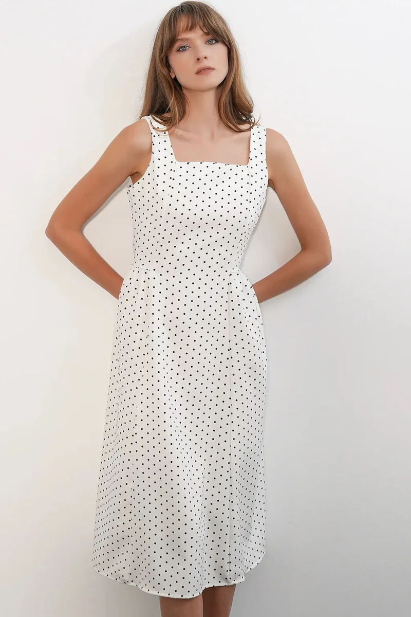 بيغ دارت BDART Polka Dot A-Line Midi Dress