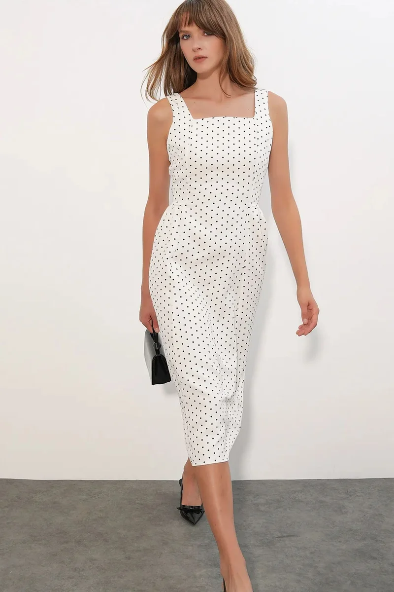 بيغ دارت BDART Polka Dot A-Line Midi Dress