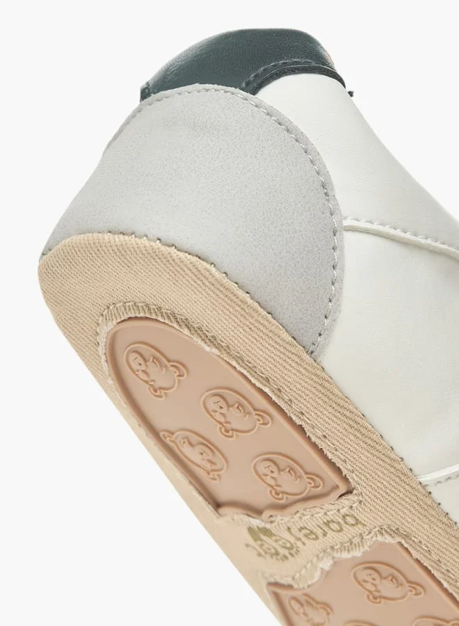 Barefeet Panelled Booties with Hook and Loop Closure