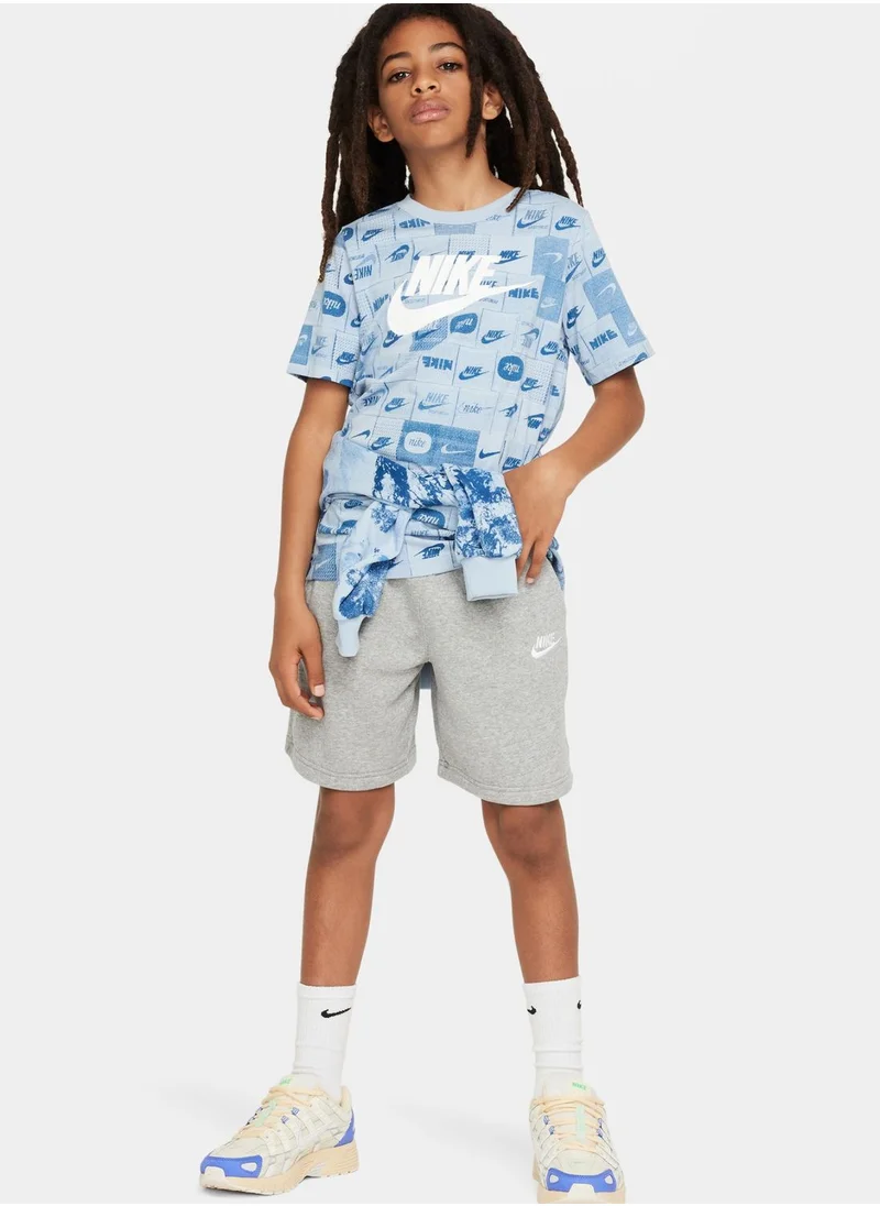 Nike Youth Nsw Club Seasonal Aop T-Shirt