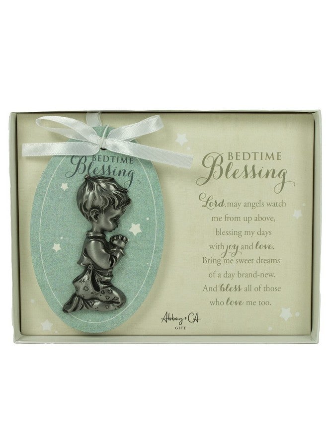 Cathedral Art Abbey & CA Gift Baby Boy Bedtime Blessing Ornament On White Ribbon - Image 2